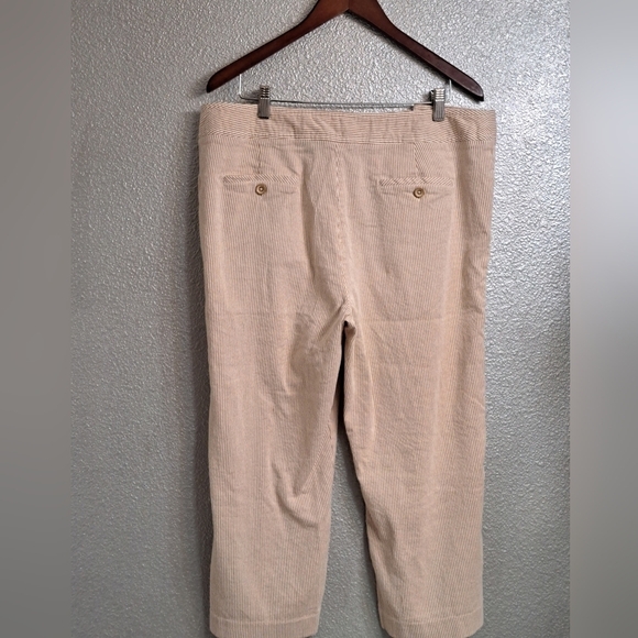Larry Levine Stretch Striped Sailor Cropped Pants Size 16 - Picture 3 of 4